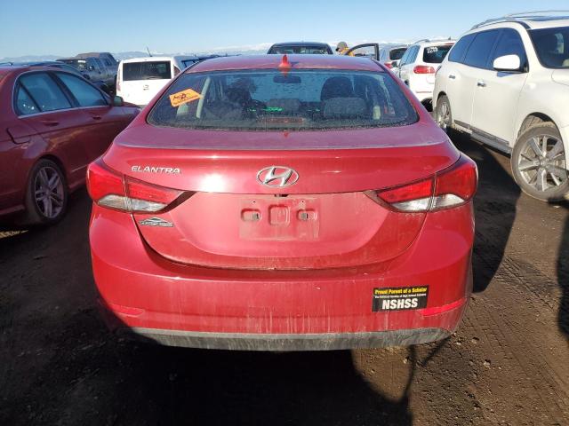 KMHDH4AE7FU250795 - 2015 HYUNDAI ELANTRA SE RED photo 6