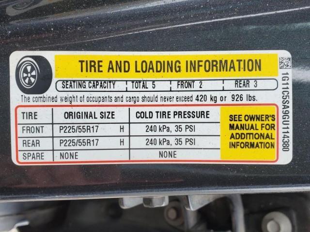 1G11C5SA9GU114380 - 2016 CHEVROLET MALIBU LIM LT Графитовый фото 10