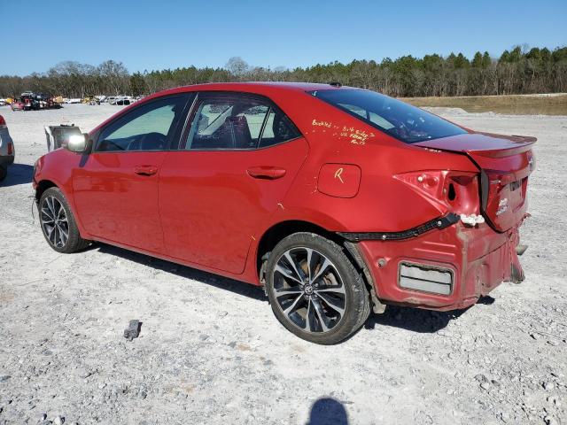 5YFBURHE1JP831175 - 2018 TOYOTA COROLLA L RED photo 2