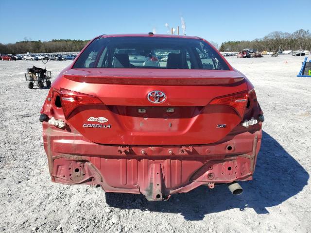 5YFBURHE1JP831175 - 2018 TOYOTA COROLLA L RED photo 6