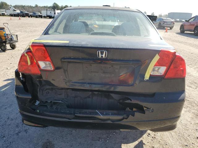 2HGES16634H517880 - 2004 HONDA CIVIC LX BLACK photo 6