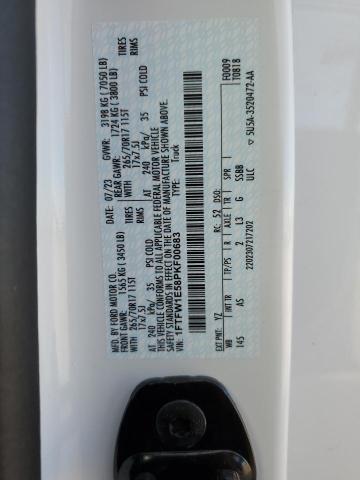 1FTFW1E58PKF00683 - 2023 FORD F150 SUPERCREW WHITE photo 12