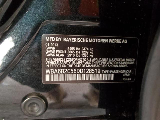 WBA6B2C56DD128519 - 2013 BMW 650 I BLACK photo 12