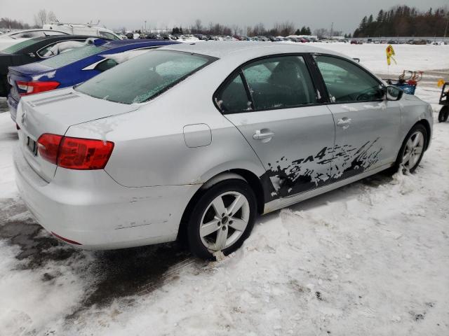 3VW2K7AJ4BM090365 - 2011 VOLKSWAGEN JETTA BASE SILVER photo 3