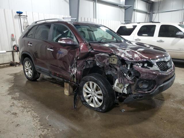 5XYKUDA20BG063309 - 2011 KIA SORENTO EX BURGUNDY photo 4