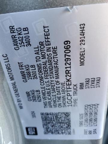 1GCPTFEK2R1297069 - 2024 CHEVROLET COLORADO ZR2 GRAY photo 12