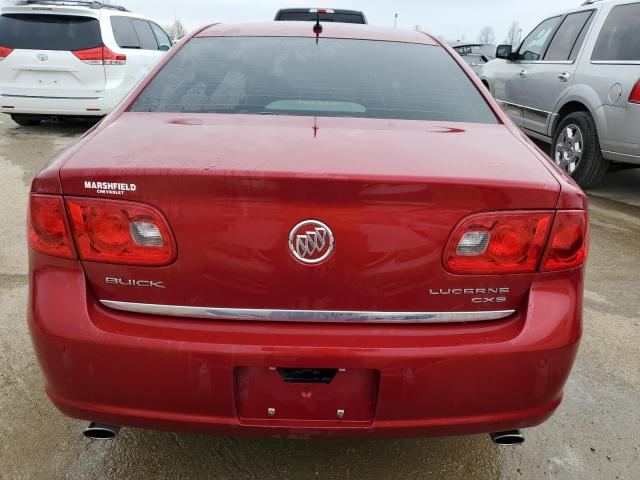 1G4HE57Y58U104044 - 2008 BUICK LUCERNE CXS RED photo 6