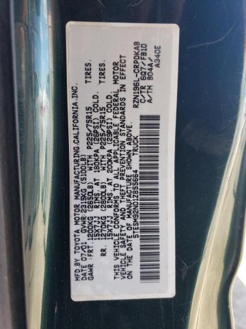 5TESM92N01Z855664 - 2001 TOYOTA TACOMA XTRACAB PRERUNNER მწვანე ფოტო 12