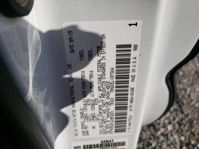 5TFRX5GN1GX052031 - 2016 TOYOTA TACOMA ACCESS CAB თეთრი ფოტო 12