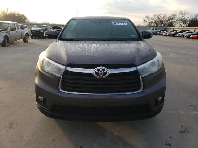 5TDZKRFH2FS110590 - 2015 TOYOTA HIGHLANDER LE GRAY photo 5