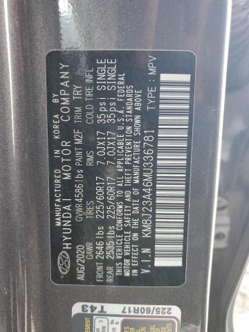 KM8J23A46MU336781 - 2021 HYUNDAI TUCSON SE GRAY photo 12