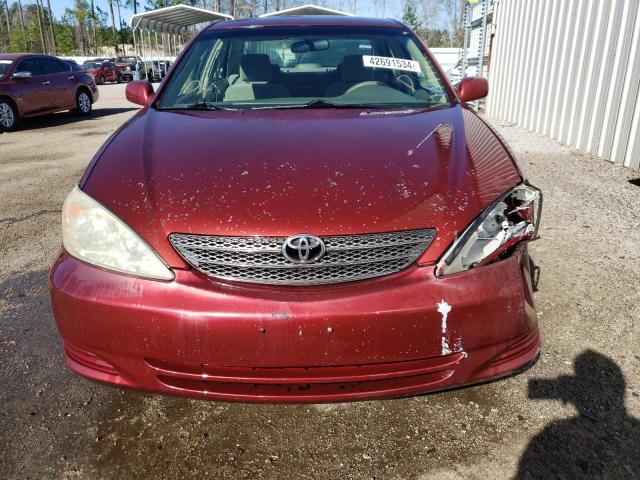 4T1BE32K04U320505 - 2004 TOYOTA CAMRY LE BURGUNDY photo 5