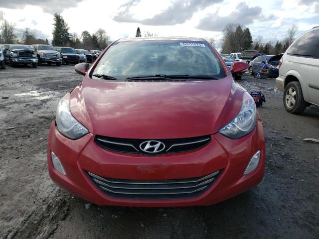 KMHDH4AE0BU149267 - 2011 HYUNDAI ELANTRA GLS RED photo 5