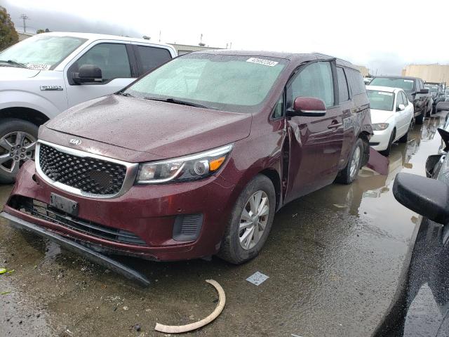 KNDMB5C16H6251305 - 2017 KIA SEDONA LX BURGUNDY photo 1