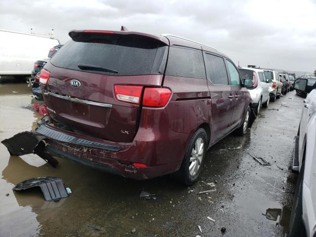 KNDMB5C16H6251305 - 2017 KIA SEDONA LX BURGUNDY photo 3