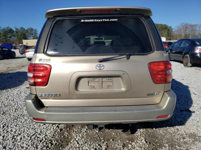 5TDZT34A94S218959 - 2004 TOYOTA SEQUOIA SR5 GOLD photo 6