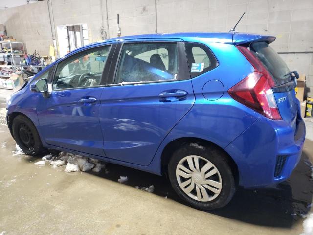 3HGGK5H54FM774443 - 2015 HONDA FIT LX BLUE photo 2