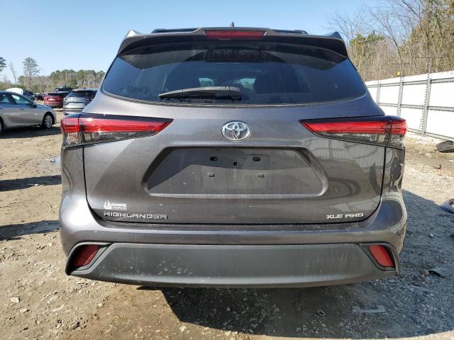 5TDHZRBH3MS536525 - 2021 TOYOTA HIGHLANDER XLE GRAY photo 6