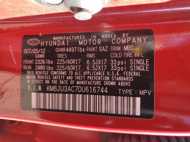 KM8JU3AC7DU616744 - 2013 HYUNDAI TUCSON GLS 红色 照片 13