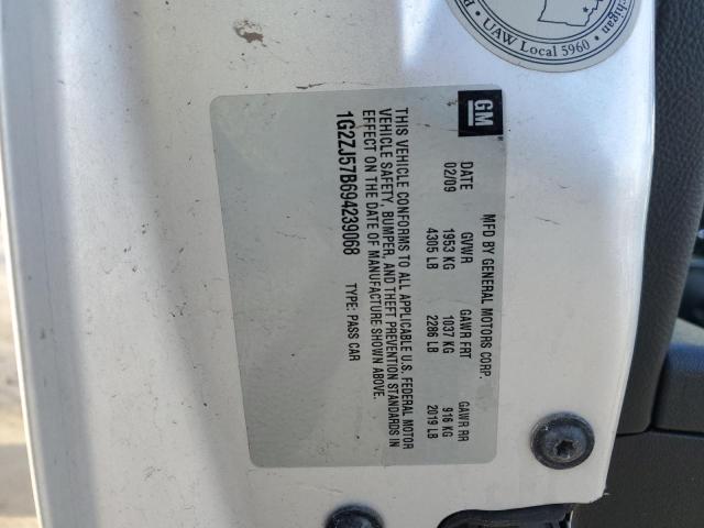 1G2ZJ57B694239068 - 2009 PONTIAC G6 SILVER photo 13