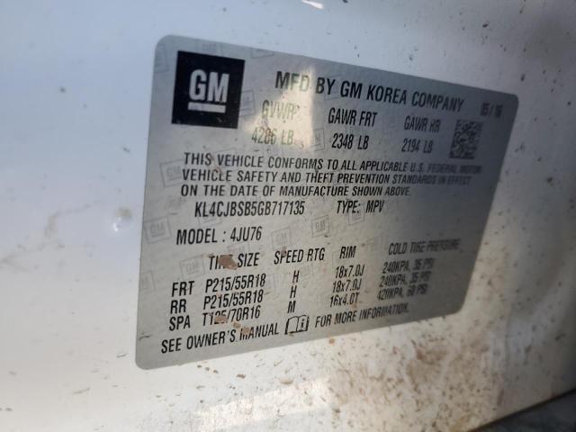 KL4CJBSB5GB717135 - 2016 BUICK ENCORE CONVENIENCE 白色 照片 13