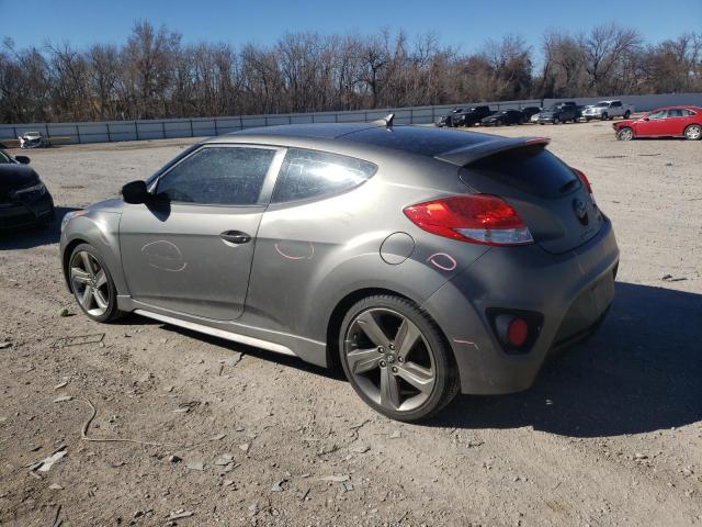 KMHTC6AE8FU244235 - 2015 HYUNDAI VELOSTER TURBO GRAY photo 2