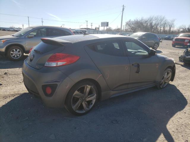 KMHTC6AE8FU244235 - 2015 HYUNDAI VELOSTER TURBO GRAY photo 3