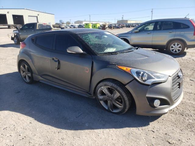 KMHTC6AE8FU244235 - 2015 HYUNDAI VELOSTER TURBO GRAY photo 4