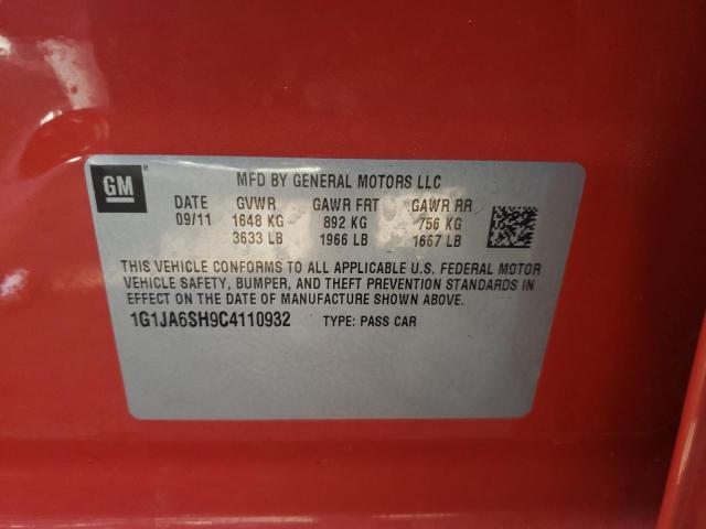 1G1JA6SH9C4110932 - 2012 CHEVROLET SONIC LS 橙色 照片 12