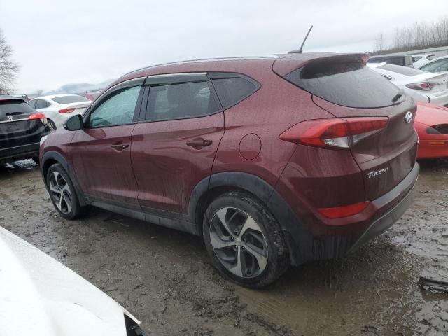 KM8J3CA26GU123748 - 2016 HYUNDAI TUCSON LIMITED BURGUNDY photo 2