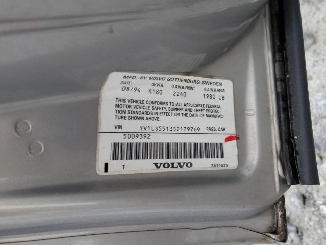 YV1LS5513S2179769 - 1995 VOLVO 850 BASE SILVER photo 13