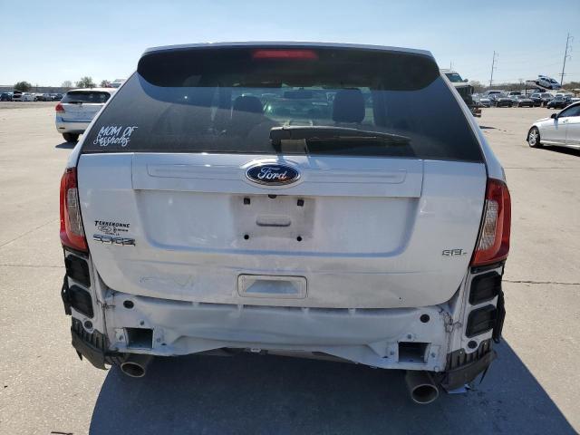 2FMDK3JC2DBC91381 - 2013 FORD EDGE SEL WHITE photo 6