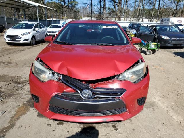 2T1BURHE9FC357922 - 2015 TOYOTA COROLLA L RED photo 5