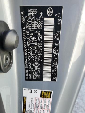 JTKJF5C70GJ017144 - 2016 TOYOTA SCION TC 银色 照片 12