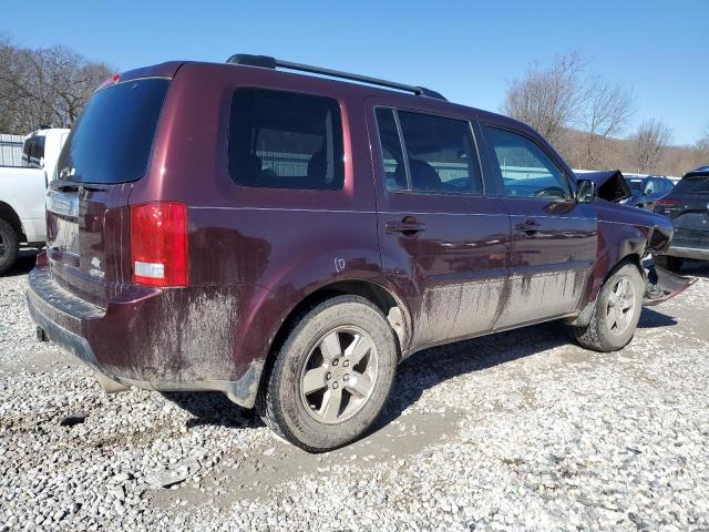 5FNYF48589B015580 - 2009 HONDA PILOT EXL MAROON photo 3