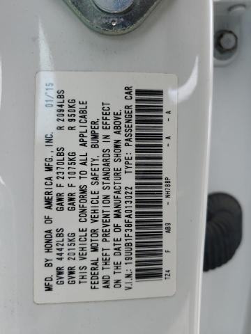 19UUB1F38FA013022 - 2015 ACURA TLX WHITE photo 13