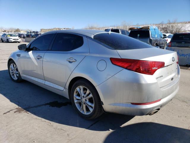 5XXGN4A75DG171611 - 2013 KIA OPTIMA EX SILVER photo 2