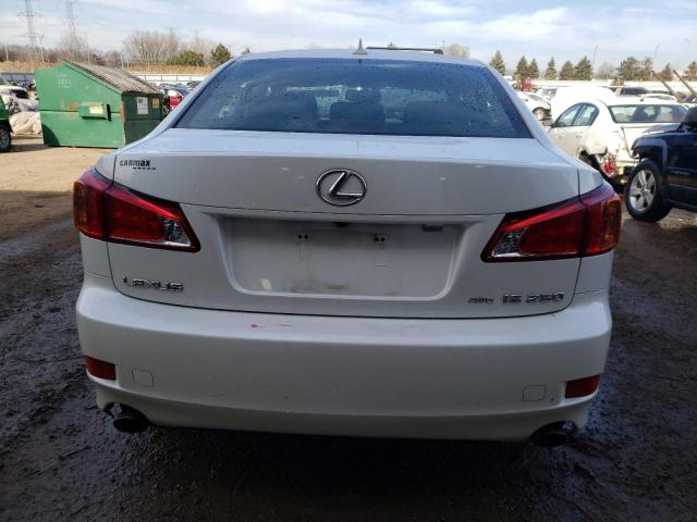 JTHCF5C29A5043776 - 2010 LEXUS IS 250 WHITE photo 6