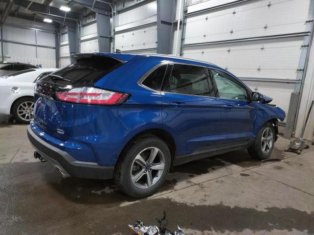 2FMPK4J98LBB11410 - 2020 FORD EDGE SEL BLUE photo 3