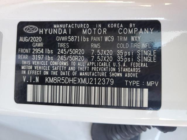 KM8R5DHEXMU212379 - 2021 HYUNDAI PALISADE LIMITED WHITE photo 13