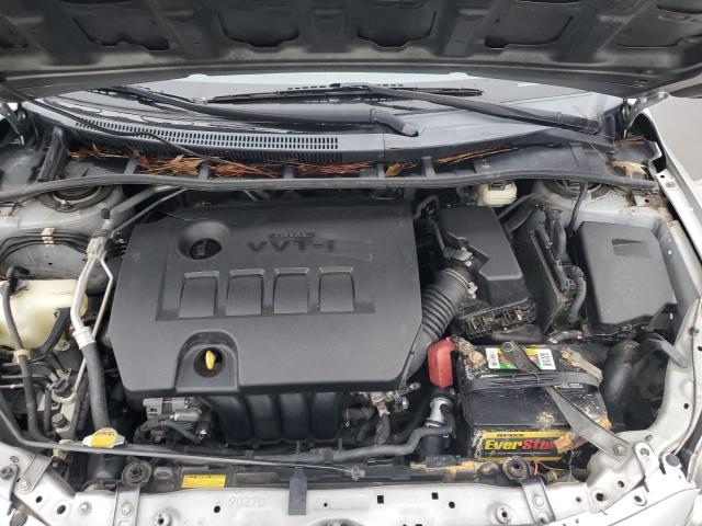 2T1BU4EEXCC800937 - 2012 TOYOTA COROLLA BASE SILVER photo 11