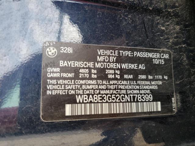 WBA8E3G52GNT78399 - 2016 BMW 328 XI SULEV BLUE photo 12