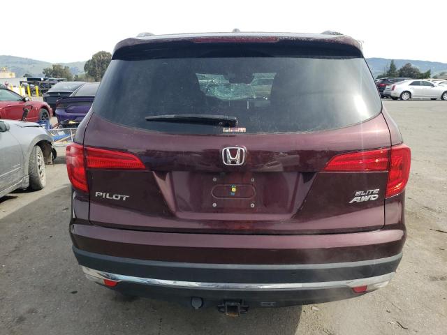 5FNYF6H05HB006916 - 2017 HONDA PILOT ELITE RED photo 6