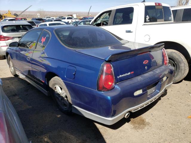 2G1WX12K739362162 - 2003 CHEVROLET MONTE CARL SS BLUE photo 2