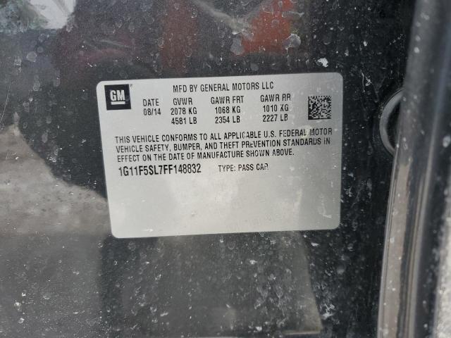 1G11F5SL7FF148832 - 2015 CHEVROLET MALIBU LTZ შავი ფოტო 12