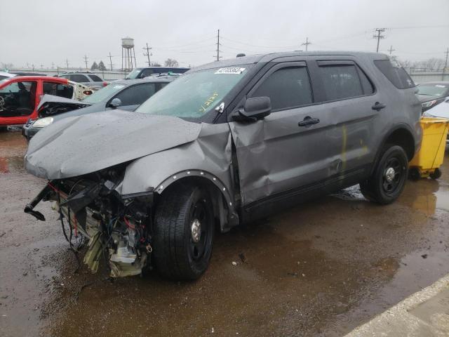 1FM5K8AR4JGA99504 - 2018 FORD EXPLORER POLICE INTERCEPTOR GRAY photo 1