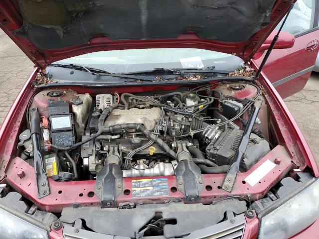 2G1WF52E759308013 - 2005 CHEVROLET IMPALA MAROON photo 11