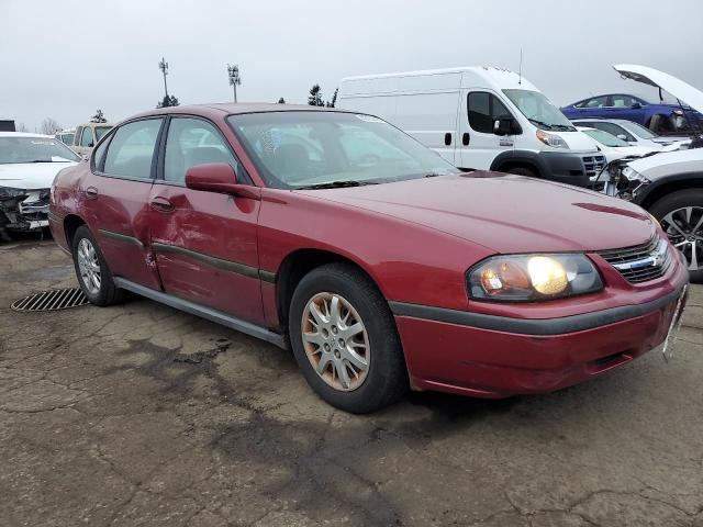 2G1WF52E759308013 - 2005 CHEVROLET IMPALA MAROON photo 4