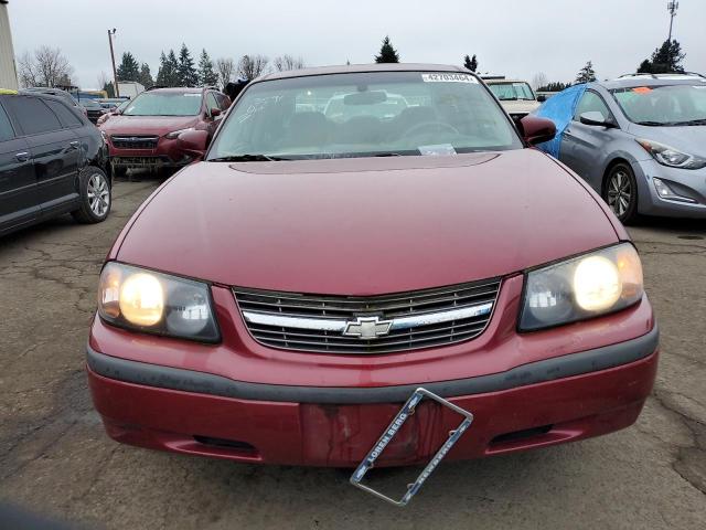 2G1WF52E759308013 - 2005 CHEVROLET IMPALA MAROON photo 5