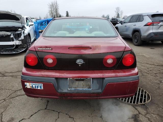 2G1WF52E759308013 - 2005 CHEVROLET IMPALA MAROON photo 6